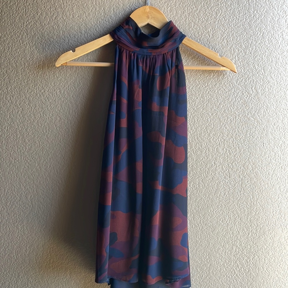 Joie Erola B Camo Print Silk Halter top S New
